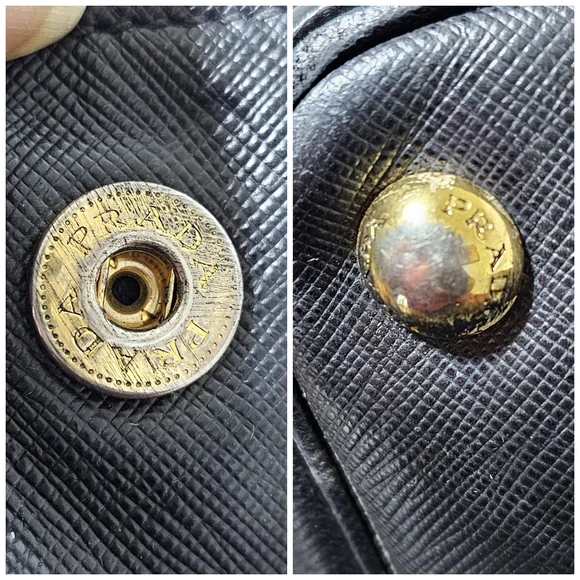 Prada Saffiano Lux Leather Middle Zip Tote Bag Black - Picture 13 of 14